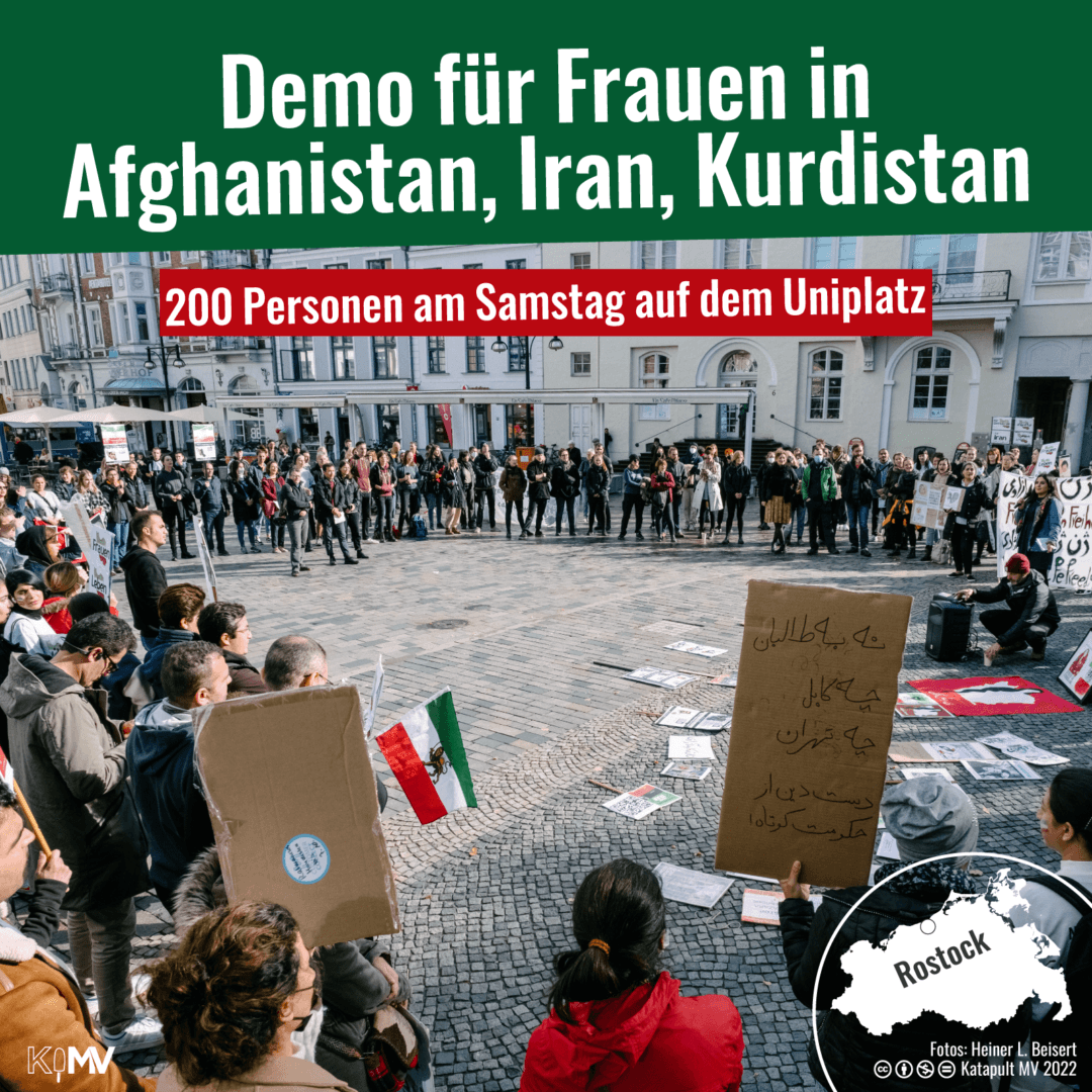 Foto der Demo für Frauen in Afghanistan