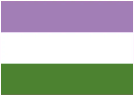 Genderqueer nonbinäre Flagge