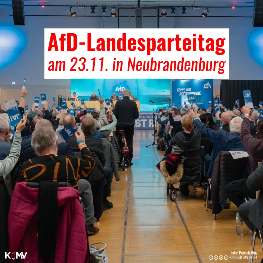 Landesparteitag der AfD am 23.11.2024 in Neubrandenburg