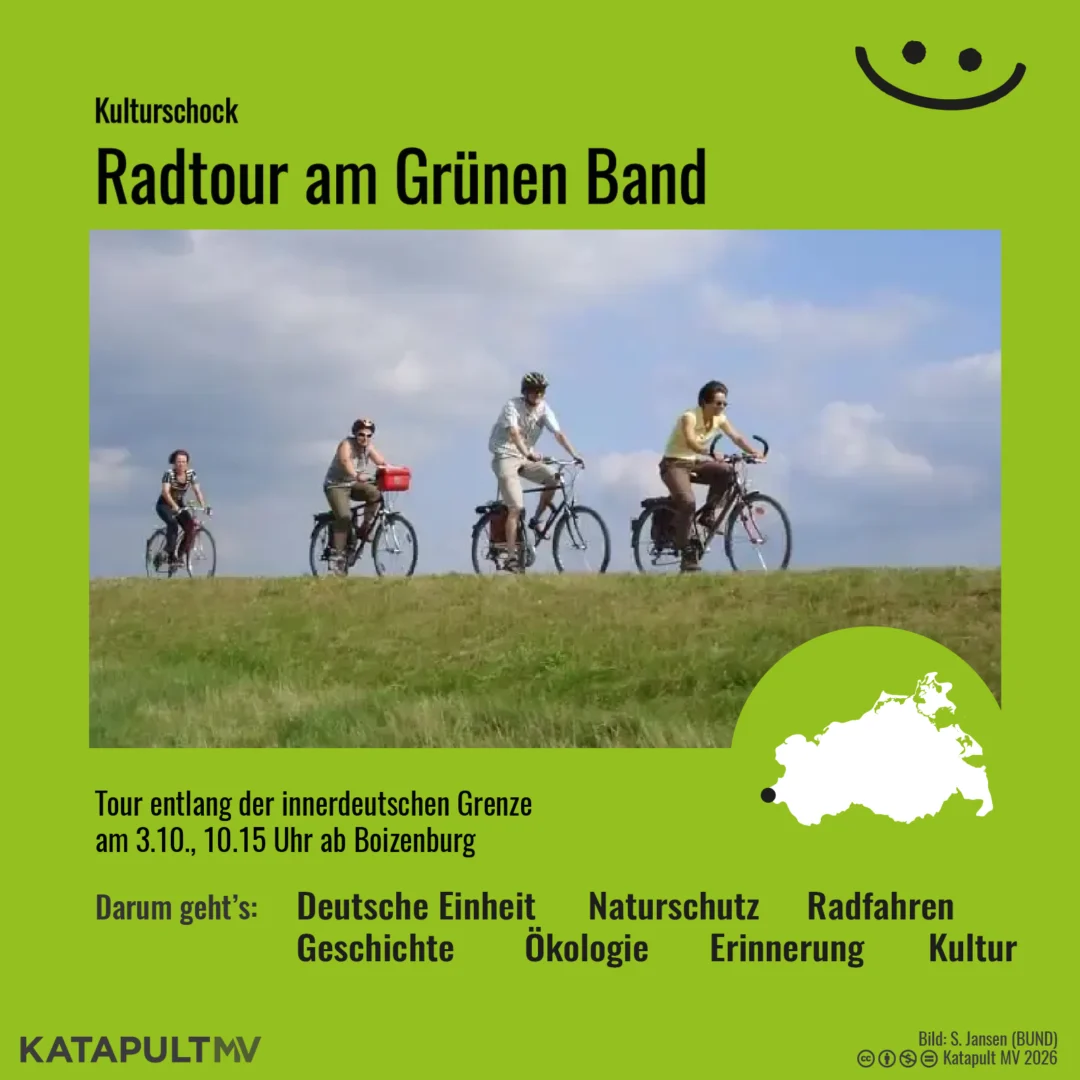 Unser freitaglicher Kulturschock. Heute mit einer Radtour am 3. Oktober entlang der innerdeutschen Grenze, wo der BUND das Grüne Band iniitierte.