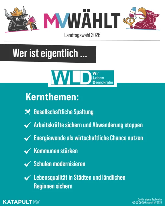 Unser Kleinparteiencheck zur Landtagswahl 2026 in MV. Heute mit WLD.