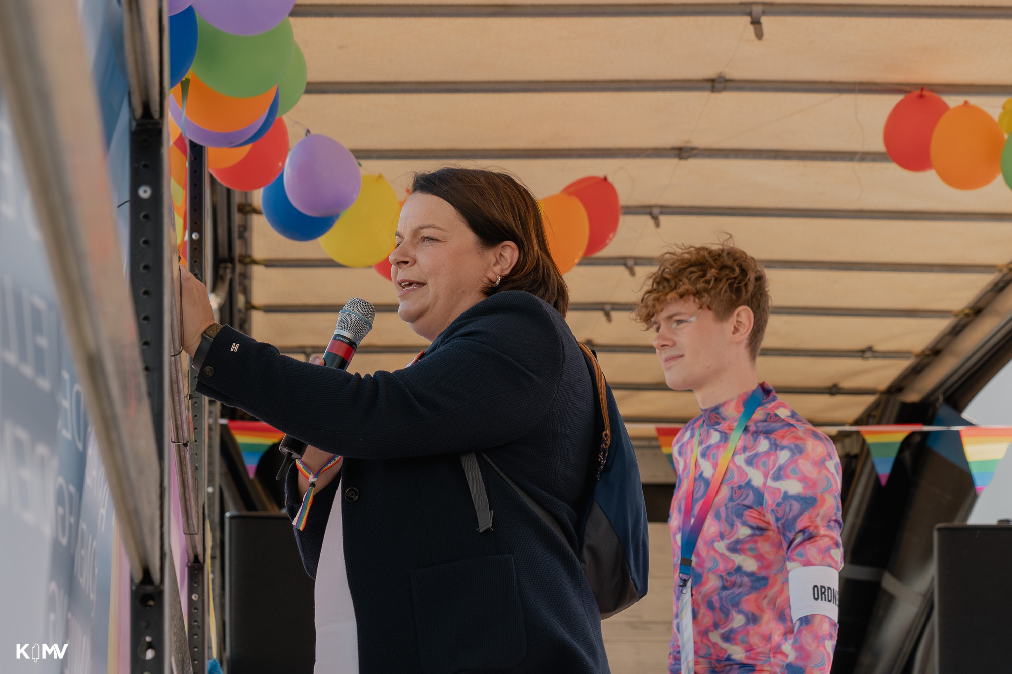 Auch Sozialministerin von Mecklenburg-Vorpommern Stefanie Drese (SPD) hielt auf dem CSD in Wismar eine Rede. Sie betonte die Wichtigkeit dieser Veranstaltung.