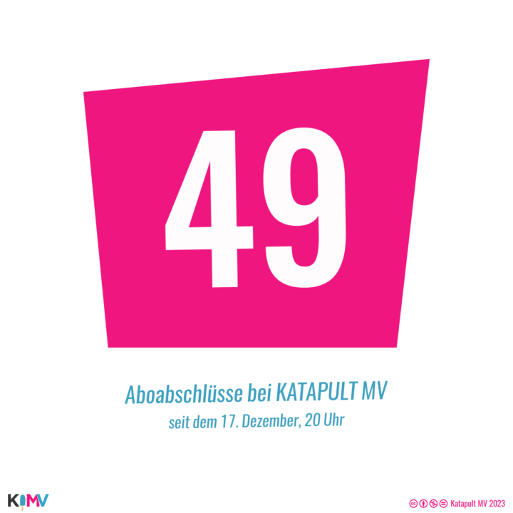 40 Aboabschlüsse bei KATAPULT MV seit dem 17. Dezember