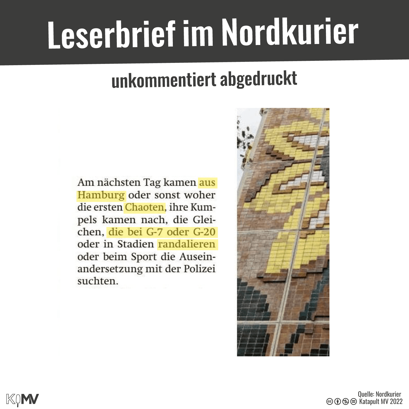 Auszug Leserbrief im Nordkurier 