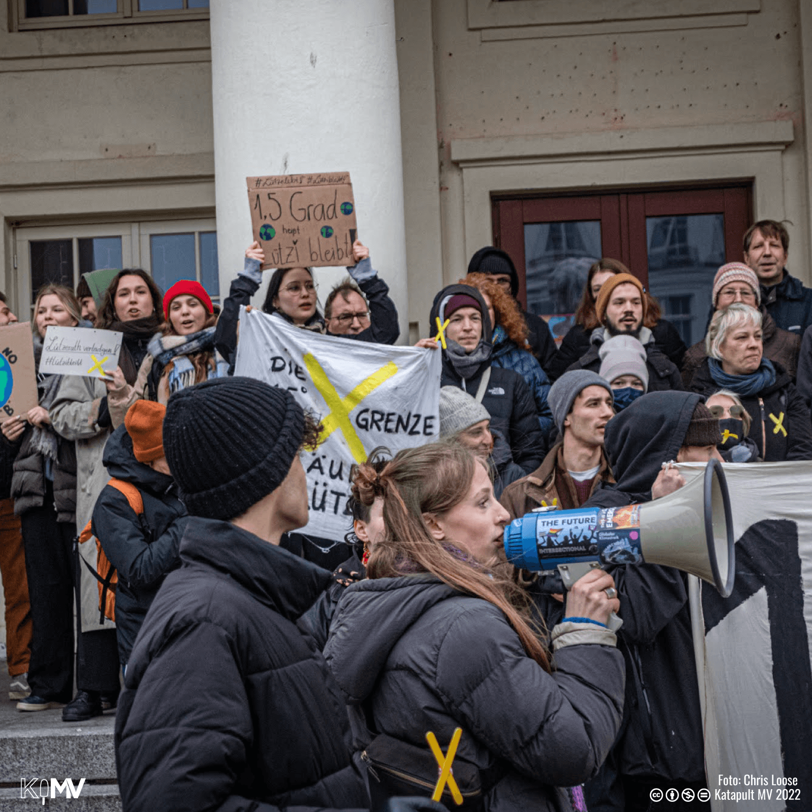 Liv Nachtigall rief außerdem zum nächsten Klimastreik am 03.03.2023 auf. Foto: Chris Loose