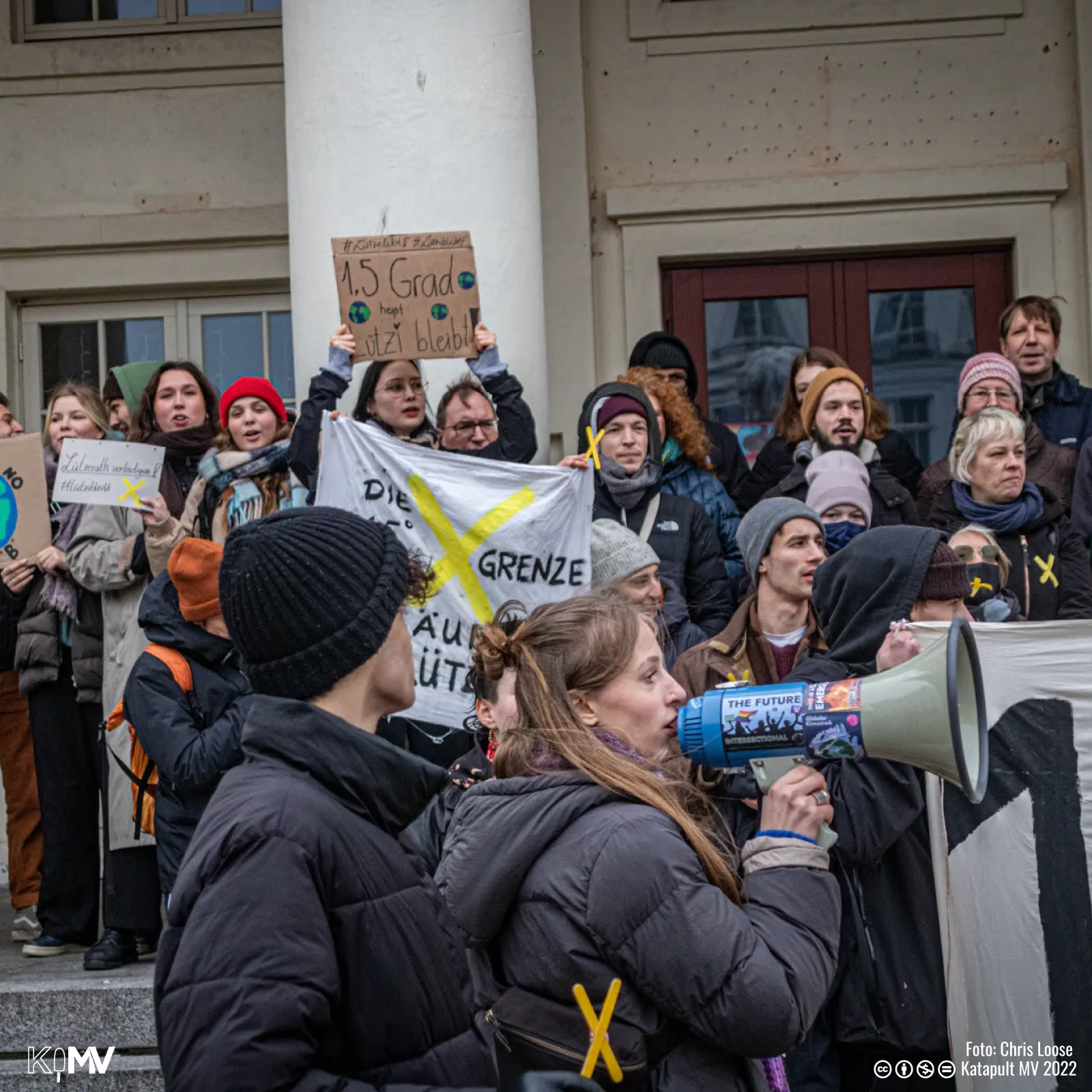 Liv Nachtigall rief außerdem zum nächsten Klimastreik am 03.03.2023 auf. Foto: Chris Loose