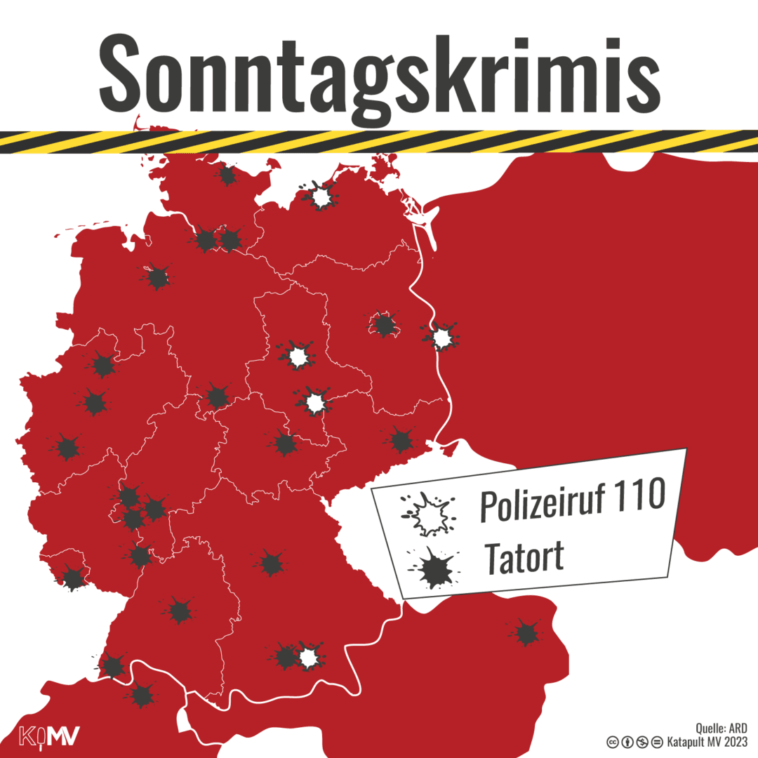 Sonntagskrimis: Karte von Deutschland