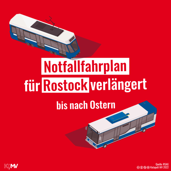 RSAG verlängert Notfallfahrplan für Rostock bis nach Ostern.